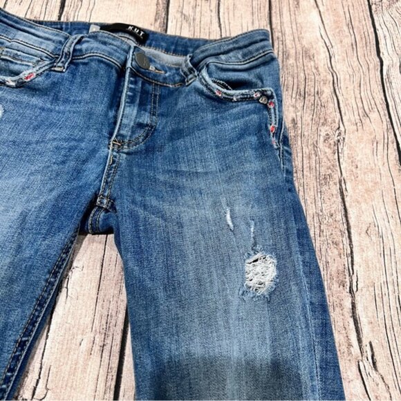 KFTK Mia Toothpick Distressed Skinny jeans size 0 - Picture 7 of 14
